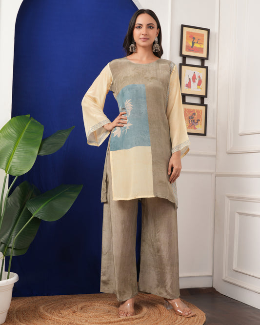 Aurelia Beige Designer Co-Ord Set