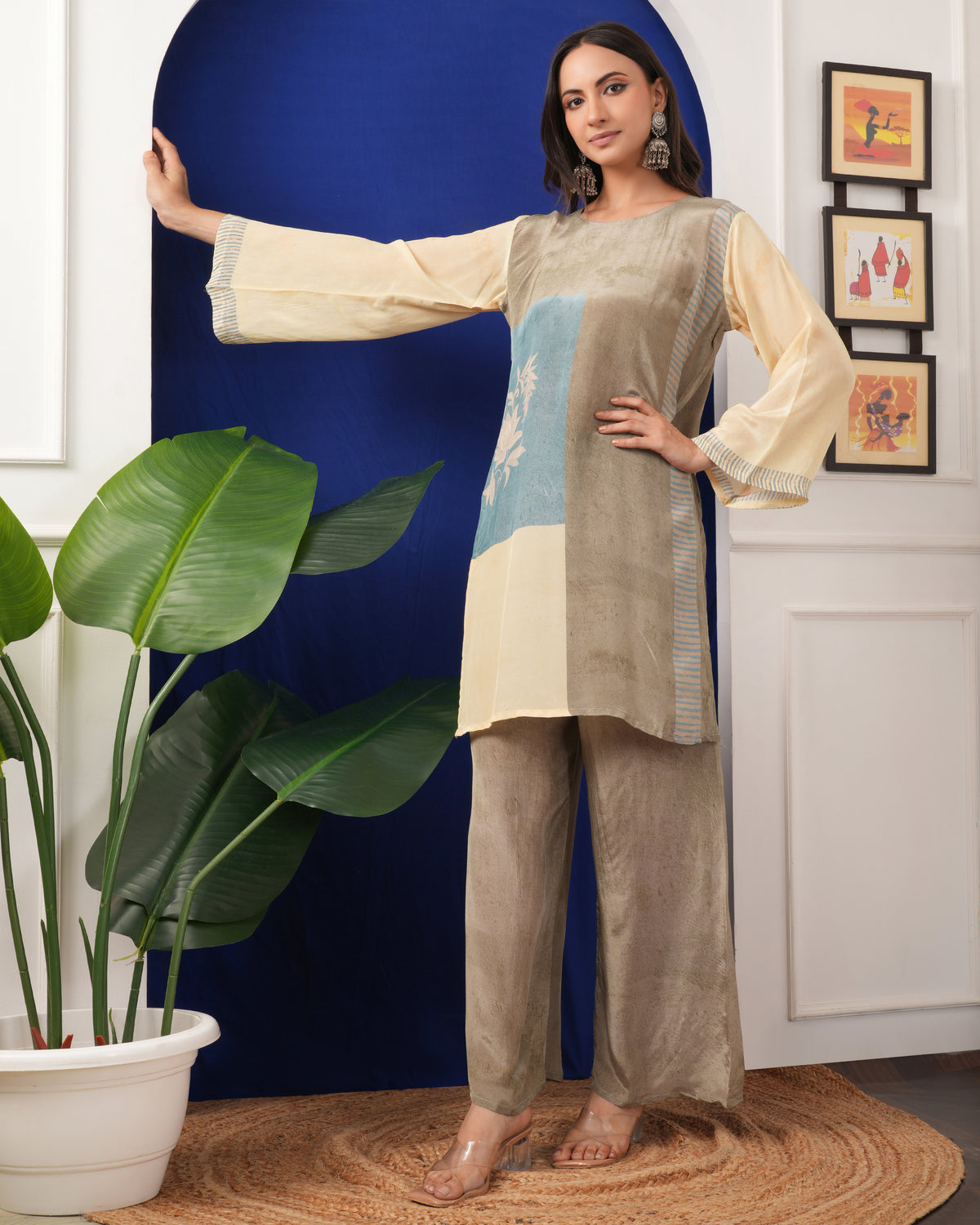 Aurelia Beige Designer Co-Ord Set