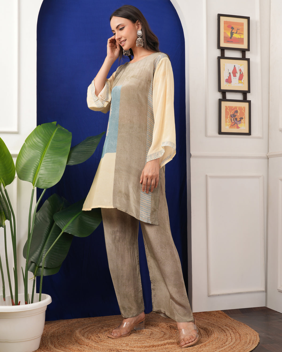 Aurelia Beige Designer Co-Ord Set