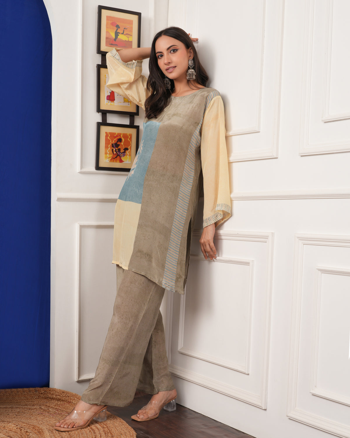 Aurelia Beige Designer Co-Ord Set