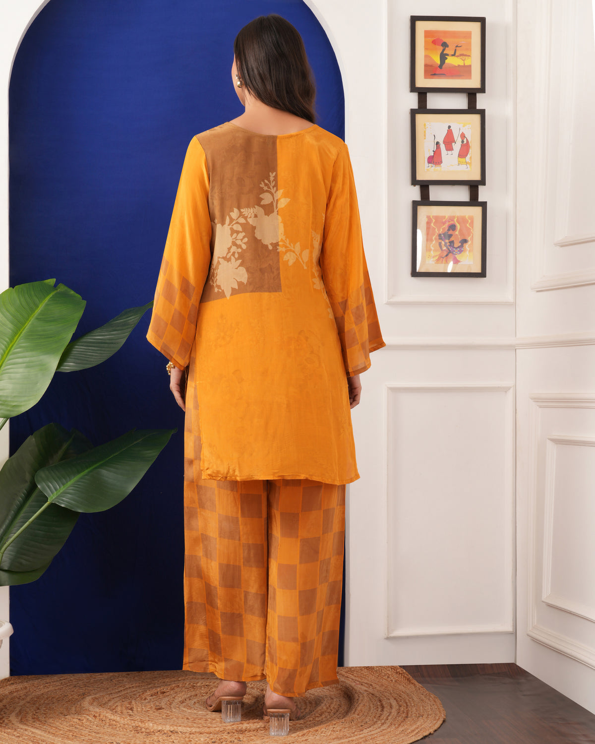 Orange Super Heena Look Cord Set For You