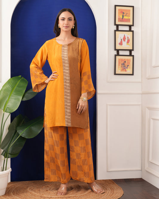 Orange Super Heena Look Cord Set For You