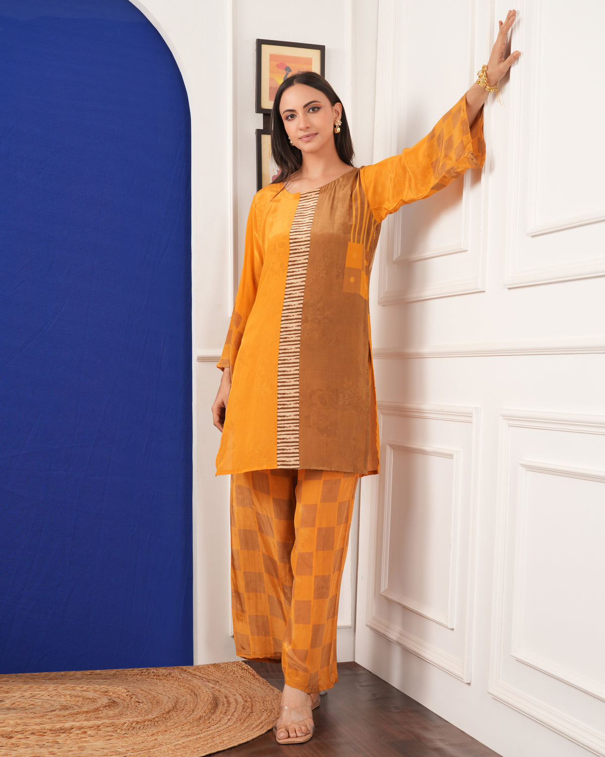 Orange Super Heena Look Cord Set For You