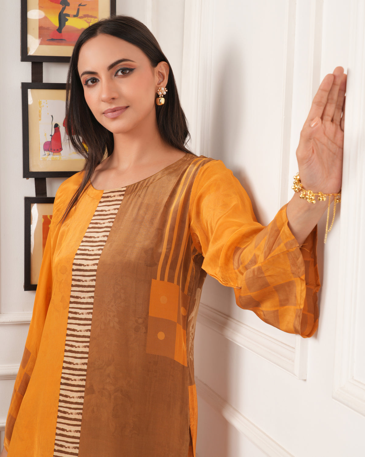 Orange Super Heena Look Cord Set For You